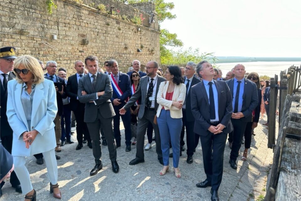 Brigitte et Emmanuel Macron, visite millénaire Mont-Saint-Michel, 5 juin 2023