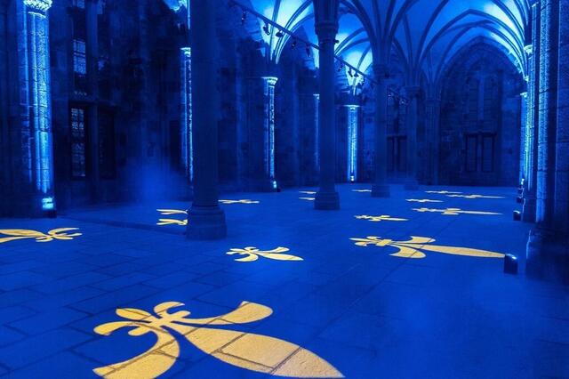 photo les nocturnes de l’abbaye, un spectacle visuel et sonore. © martin roche/ouest-france